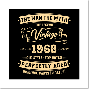 The Legend Vintage 1968 Perfectly Aged Posters and Art